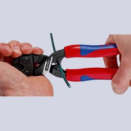 Knipex 7102200 Cortabulones Compacto 200 mm, Corte Fácil de Grandes Secciones, Filos Templados por Inducción, Mandíbulas de Precisión para Diversos Materiales