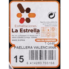 La Estrella Paellera Valenciana Jaspeada 15 cm 1 Ración (12 Unidades)