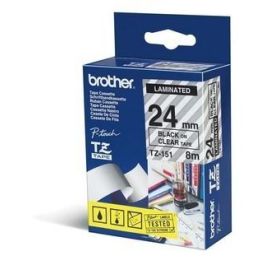 BROTHER Cinta laminada transparente/negro 24mm Precio: 18.49999976. SKU: B1A4EA567T