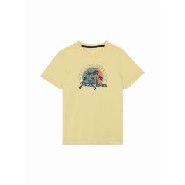 Camiseta de Manga Corta Infantil Jack & Jones Jjsummer Smu Vibe Ss Crew Amarillo
