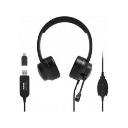 Port Designs Headphones/Headset Wired Head-Band USB Type-A Black