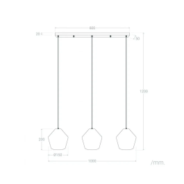 Lámpara Colgante Araraquara SKD-P80055