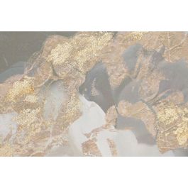 DKD Home Decor Cuadro Shabby Verde Menta Gris Lienzo PS 82.5 x 82.5 cm (2 Unidades)