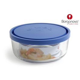 Borgonovo Fiambrera redonda Igloo con tapa azul, 18.5 cm de diámetro, 7.5 cm de alto, capacidad 1470 cc (12 Unidades) Precio: 46.49999992. SKU: S2209641