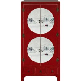 DKD Home Decor Armario Rojo 85.5 x 50.5 x 186.2 cm Madera Abeto y MDF Precio: 563.49999959. SKU: B1HPQVN65K