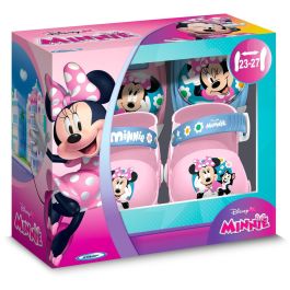 Minnie MN432035 Conjunto de Patines y Protecciones con Coderas y Rodilleras - Rosa
