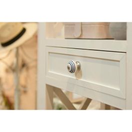 Rei Pomos redondos para mueble e501, 4 unid., metal-porcelana, acabado azul, Ø40x36mm Rei Pomos redondos para mueble e501, 4 unid., metal-porcelana, acabado azul, Ø40x36mm