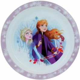 Fun House 006379 Set de Vajilla Disney Frozen Plato Hondo, Plato Llano, Taza, Botella y Vaso con Pajita