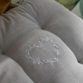 Today TOD1700216533805 Asiento Acolchado Chambray x Petite Broderie Constance 40 x 40 cm