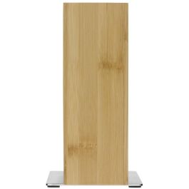 WMF 1893874500 Bloque para cuchillos flexible FlexTec Compact, Bamboo/Acero inoxidable, Rectángulo, 15 ranuras, Madera