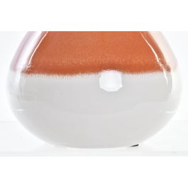 DKD Home Decor Jarrón Scandi de Porcelana Bicolor Terracota, 15 x 15 x 15 cm - Pack de 2 Unidades