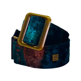 GETM The Jd Teal Getm Correa para Guitarra y Bajo de Nailon, Piel y Terciopelo en Tonos Plateados, Negros y Azules Ajustable hasta 165 cm