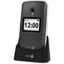 Doro 2424 Teléfono Móvil Concha graphite, Pantalla 2.4", Cámara 3 MP, Bluetooth, Batería 800 mAh, Gris/Plata