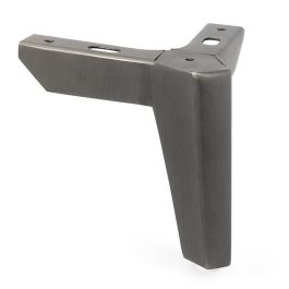 Q&Q Pata Metálica Vector H120 para Sofás y Muebles, Acabado Plomo, Altura 120 mm. Perfecta para Renovar o Crear Muebles Duraderos.