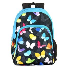 PERONA Mochila Escolar Mariposas 43cm Extraíble adaptable a carro, Tirantes acolchados y reflectantes, Doble refuerzo Precio: 18.49999976. SKU: B13ZF89KYB