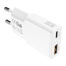 4smarts Cargador PDPlug Duos Slim 20W GaN USB-C/A+USB-C Cable Blanco 541509