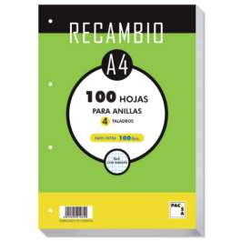 Pacsa Recambio A4 100 Hojas Precio: 8.49999953. SKU: B13NB3MKXX