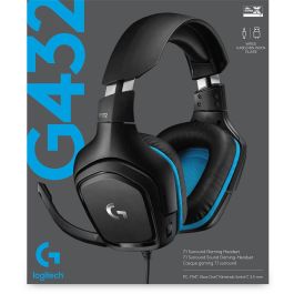 Logitech G432 Auriculares Gaming Cableados con Micrófono Sonido Envolvente DTS Headphone:X 2.0 Transductores 50mm USB Jack 3.5mm Negros