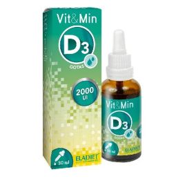 Vit & Min Vitamina D3 Líquida 50mcg (2000 UI) en Gotas 30ml. Para Huesos y Sistema Inmunitario. Precio: 10.5000005. SKU: B138XGVF5H