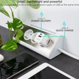 TOOQ CARGADOR DE PARED USB-C/PD + USB-A/QC 20W