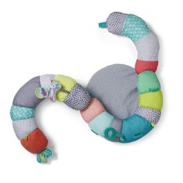 Infantino Cojín de actividad Tummy Time 2 en 1 para bebés de 0 a 18 meses, desarrollo muscular, Gris y Multicolor Infantino Cojín de actividad Tummy Time 2 en 1 para bebés de 0 a 18 meses, desarrollo muscular, Gris y Multicolor