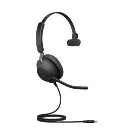 Jabra Evolve2 40 SE USB-C MS Mono Auriculares con Cable Supraaurales para Oficina, Conexión USB-A/C, Cancelación Pasiva de Ruido y 3 Micrófonos