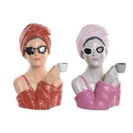 DKD Home Decor Figura de Resina Chica Moderno Rojo Coral 18.5 x 29 x 20 cm (2 Unidades) Precio: 73.50000042. SKU: B1JALFH3GY