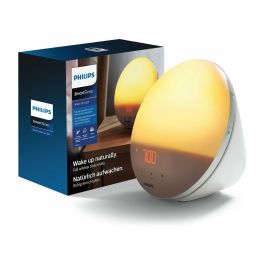 Philips HF3521/01 Simulador de Amanecer con 6 Sonidos Naturales y Luz Nocturna, Inalámbrico