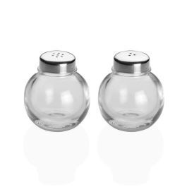 Salero y Pimentero Versa Metal Cristal Salero y Pimentero Versa Metal Cristal