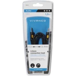 Cable Audio Vivanco 46044/ Jack 3.5 Macho - Jack 3.5 Hembra/ 1.5m