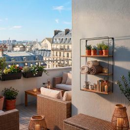 Estantería Max Home Hierro Madera MDF 30 x 50 x 10 cm (4 Unidades)