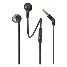 JBL Harman Tune 205 Auriculares Intraurales con Cable y Micrófono, In-Ear, Negro (JBL T205)