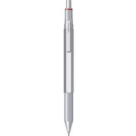 Rotring 2164109 Portaminas 600 MULTI 3 en 1 Plata 0.5 mm con Bolígrafo Azul/Rojo en Caja de Regalo