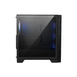 MSI MAG FORGE 320R AIRFLOW Carcasa de Ordenador Micro Torre Negra, Transparente con Iluminación LED RGB