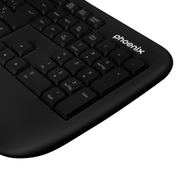 Phoenix technologies K201 Teclado Ergonómico Inalámbrico 2.4 GHz Plug & Play para Windows, MacOS y Linux