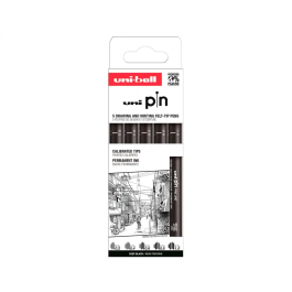 Uniball Rotulador PIN Calibrado Clasico II Blister 5 Unidades Negro Punta Micrometrica Tinta Pigmentada Resistente al Agua Dibujo Profesional Artistico Escritura Precio: 8.88999947. SKU: B16NDG84FK