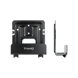 TOOQ SOPORTE UNIVERSAL DE PARED PARA REPRODCUTOR MULTIMEDIA, ROUTER, MINI PC, NEGRO