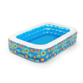 Bestway Piscina Hinchable 3 Camaras Floral 305x183x56 cm +6 Años Jardin 54121