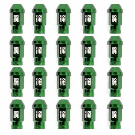 Set Tuercas OMP 7075 40 mm M14 x 1,50 20 uds Verde