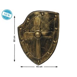 Escudo Medieval 60x45 cm con Cruz en Relieve y Acabado Envejecido para Disfraz de Caballero Precio: 8.2522. SKU: B1GWFBS3JX