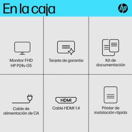 HP Monitor P24v G5 23.8" IPS FHD 1920x1080 HDMI VGA 250cd Pantalla Antirreflectante 75Hz Negocios
