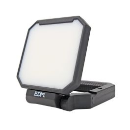 Edm Foco Led de Trabajo XL 60W 4000LM, 3 Modos de Luz, Batería de Litio, Power Bank, IP44, Cabezal Giratorio 360°, Incluye USB Tipo C