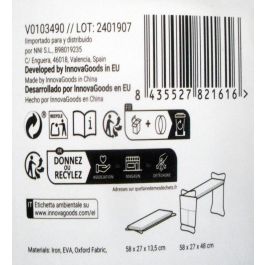 Inde Banco de Jardinería Plegable con Bolsa para Herramientas 58 x 27 x 12 cm