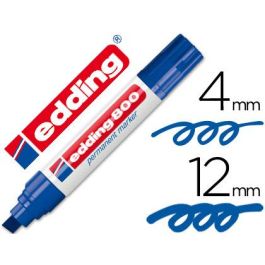 Rotulador Edding Marcador Permanente 800 Azul Punta Biselada 12 mm 5 unidades