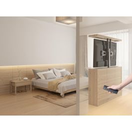 Equip 650606 Soporte de Suelo Motorizado para TV de hasta 65" y 50 kg - VESA 200x200 a 600x400 mm, Color Negro