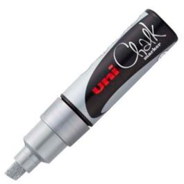 Uni-Ball Marcador De Tiza Líquida Chalk Pwe-8K Punta Biselada Plata Caja 6 Ud - Ideal para pizarras y vidrio, resistente a la lluvia Precio: 19.89000057. SKU: S8419043