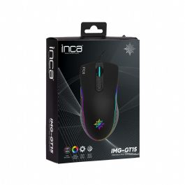 INCA IMG-GT15 Ratón Gaming 4800 DPI RGB, 7 Botones, USB, Negro
