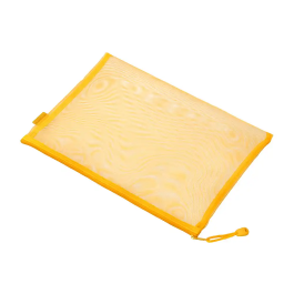 Liderpapel Bolsa zipper bag de Poliéster Transpirable Multiusos Din A4, Amarillo