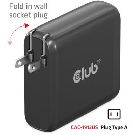 Club3D Ladegerät 2xUSB Typ C. 2xUSB Typ A. PD 100W. GaN retail