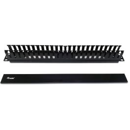 Equip 19" Rack Mount Cable Management Panel, Black